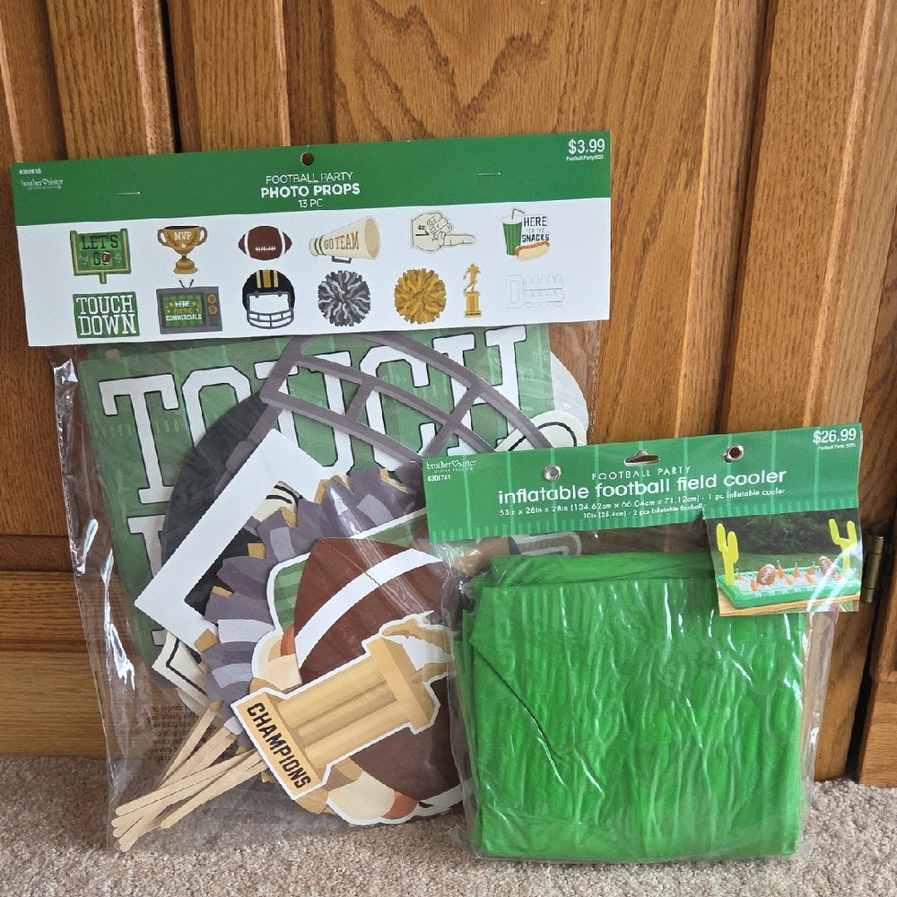 Football Party Props and Cooler Set